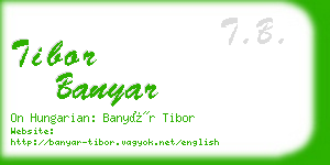 tibor banyar business card